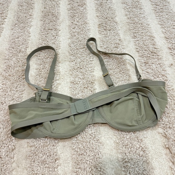 CUUP Balconette mesh bra olive green sage sheer adjustable underwire - Picture 4 of 5